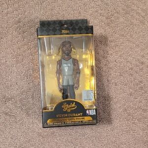Funko Gold Kevin Durant 5" Brooklyn Nets NBA Vinyl Figure - Black and Gold NWT